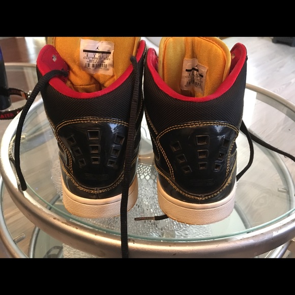 Jordan Flight 1 Black Yellow Men’s Size 9 - Picture 5 of 8